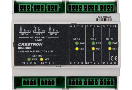 Crestron DIN Rail Cresnet Distribution Hub - DIN-HUB - Creation Networks