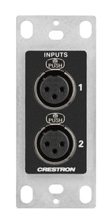 Crestron DM-NAX-2XLRI-1G DM NAX® Audio-over-IP Wall Plate with XLR, Black, 1‑Gang - Creation Networks