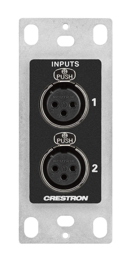 Crestron DM-NAX-2XLRI-1G DM NAX® Audio-over-IP Wall Plate with XLR, Black, 1‑Gang - Creation Networks