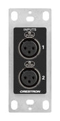 Crestron DM-NAX-2XLRI-1G DM NAX® Audio-over-IP Wall Plate with XLR, Black, 1‑Gang - Creation Networks