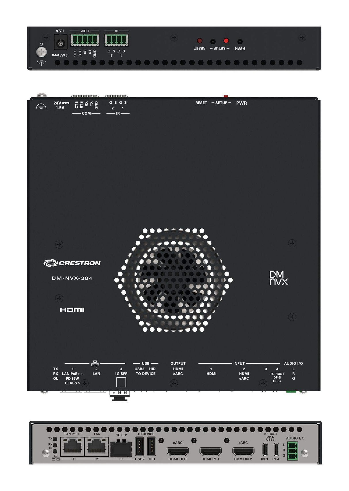 Crestron DM-NVX-384 5K 4x1 AV-over-IP Switcher with HDMI® and USB-C® Connectivity - Creation Networks