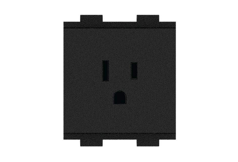 Crestron FT2A-PWR-US-1 AC Power Outlet Module for FT2 Series, Single, US NEMA 5, Type B, w/2 Under-Table Outlets & Cord - Creation Networks