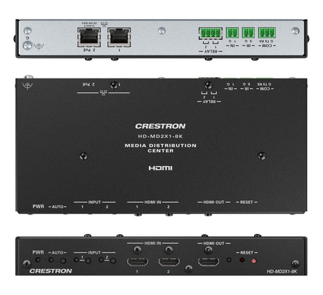 Crestron HD-MD2X1-8K 2x1 8K AV Switcher and Smart Display Controller - Creation Networks