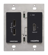 Crestron HD-RXU-4KZ-101-2G-B DM Lite® 4K60 4:4:4 Receiver for HDMI® and USB 2.0 Signal Extension over CATx Cable, Wall Plate, Black - Creation Networks