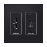 Crestron HD-RXU-4KZ-101-2G-B DM Lite® 4K60 4:4:4 Receiver for HDMI® and USB 2.0 Signal Extension over CATx Cable, Wall Plate, Black - Creation Networks