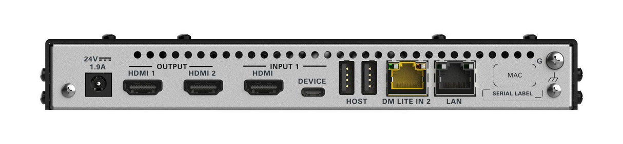 Crestron HD-RXU-4KZ-202 DM Lite® 4K60 4:4:4 Receiver and 2x2 Auto-Switcher for HDMI® and USB 2.0 Signal Extension over CATx Cable - Creation Networks