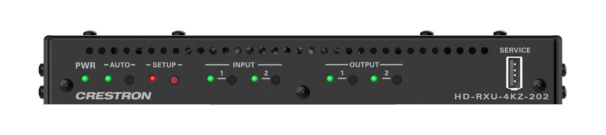 Crestron HD-RXU-4KZ-202 DM Lite® 4K60 4:4:4 Receiver and 2x2 Auto-Switcher for HDMI® and USB 2.0 Signal Extension over CATx Cable - Creation Networks