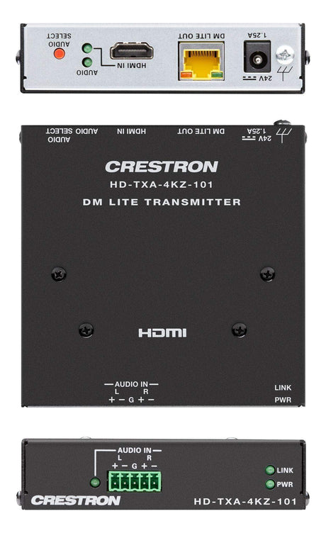 Crestron HD-TXA-4KZ-101 DM Lite® 4K60 4:4:4 Transmitter for HDMI® and Analog Audio Signal Extension over CATx Cable - Creation Networks