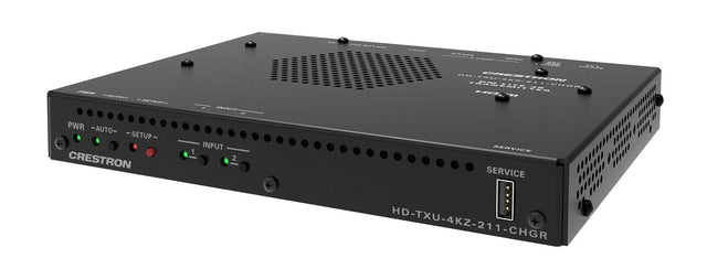 Crestron HD-TXU-4KZ-211-CHGR DM Lite® 4K60 4:4:4 Transmitter and 2x1 Auto-Switcher for HDMI®, USB-C® DisplayPort™, and USB 2.0 Signal Extension over CATx Cable with Device Charging - Creation Networks