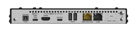 Crestron HD-TXU-4KZ-211-CHGR DM Lite® 4K60 4:4:4 Transmitter and 2x1 Auto-Switcher for HDMI®, USB-C® DisplayPort™, and USB 2.0 Signal Extension over CATx Cable with Device Charging - Creation Networks