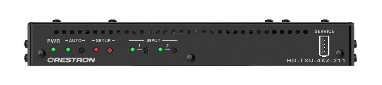 Crestron HD-TXU-4KZ-211 DM Lite® 4K60 4:4:4 Transmitter and 2x1 Auto-Switcher for HDMI®, USB-C® DisplayPort™, and USB 2.0 Signal Extension over CATx Cable - Creation Networks