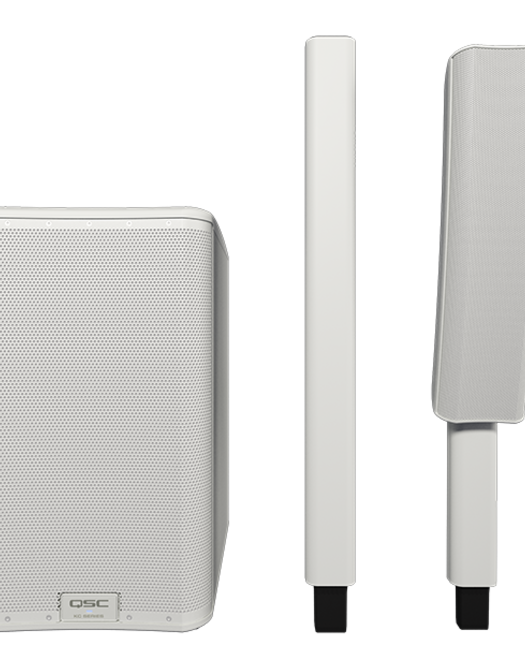 QSC KC12 – 3000W Active 3-Way Column Loudspeaker System, White Active Column Loudspeaker System QSC