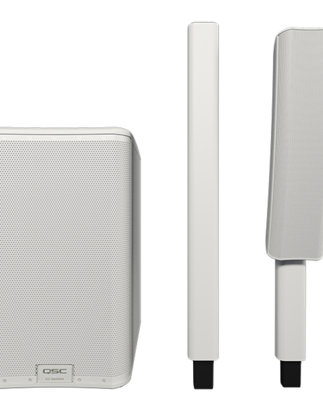 QSC KC12 – 3000W Active 3-Way Column Loudspeaker System, White Active Column Loudspeaker System QSC