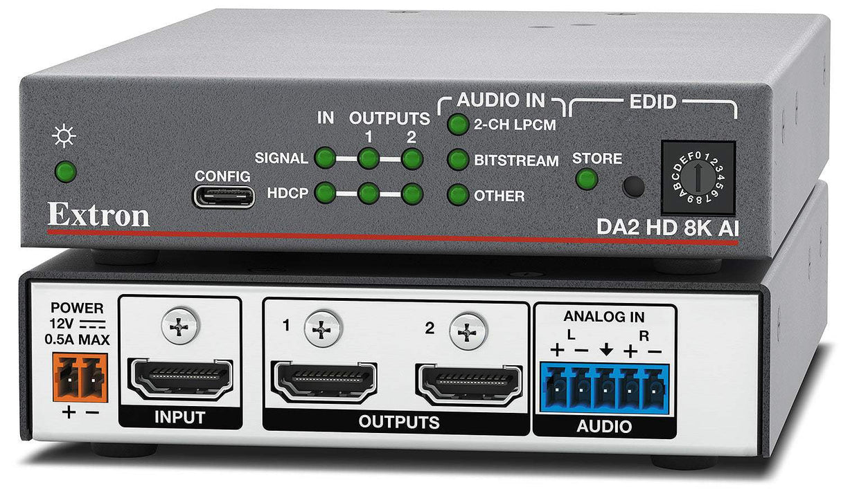 Extron DA2 HD 8K AI 8K HDMI Audio Embedder, DA