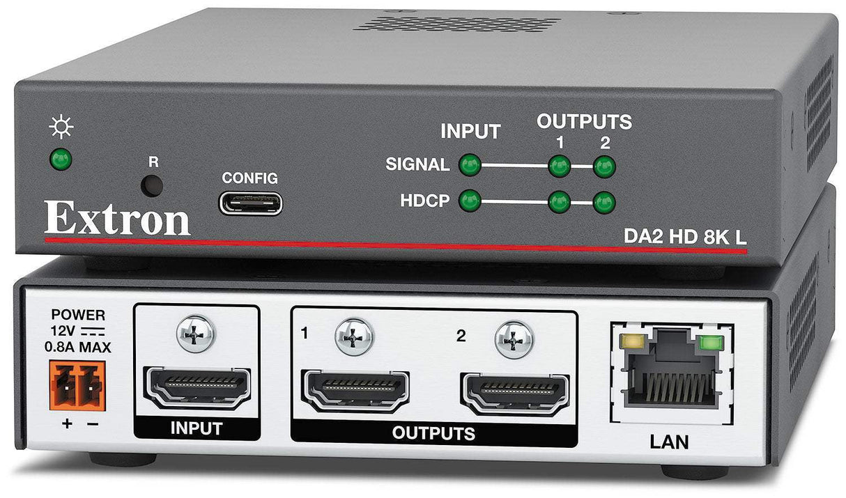 Extron DA2 HD 8K L Two Output 8K HDMI DA
