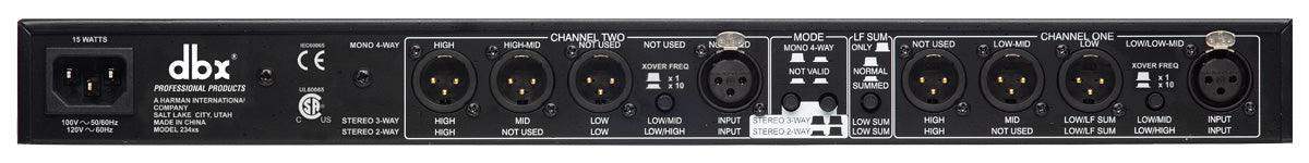 DBX 234xs Stereo 2/3 Way, Mono 4-Way Crossover with XLR Connectors - DBX234XSV - Creation Networks