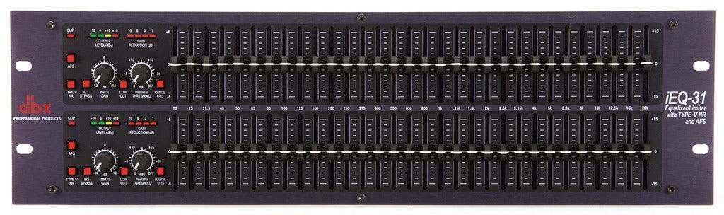 DBX iEQ31 Dual 31-Band Graphic EQ/Limiter with Type V™ NR and AFS® - DBXIEQ31-M - Creation Networks