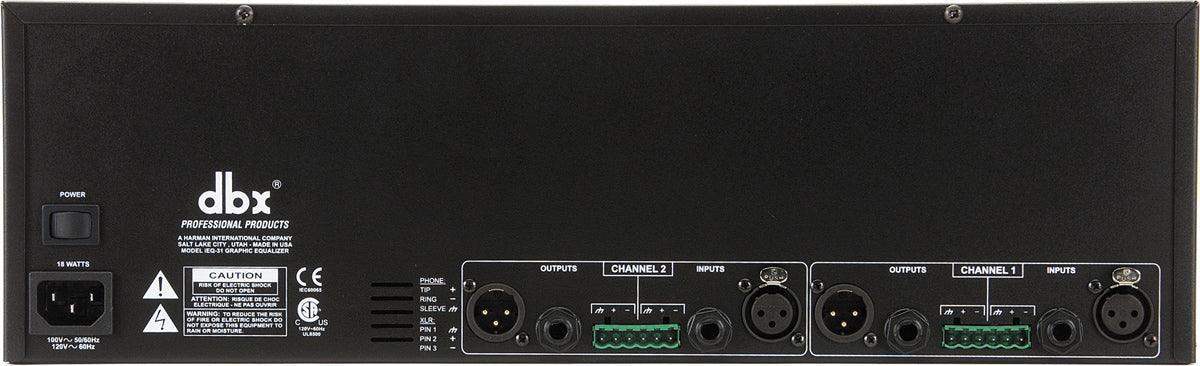 DBX iEQ31 Dual 31-Band Graphic EQ/Limiter with Type V™ NR and AFS® - DBXIEQ31-M - Creation Networks