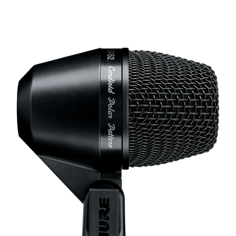 Shure PGA52-XLR Cardioid swivel-mount dynamic kick-drum microphone - XLR-XLR cable Microphnes Shure