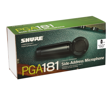 Shure PGA181-LC Side-address cardioid condenser microphone - less cable Microphnes Shure