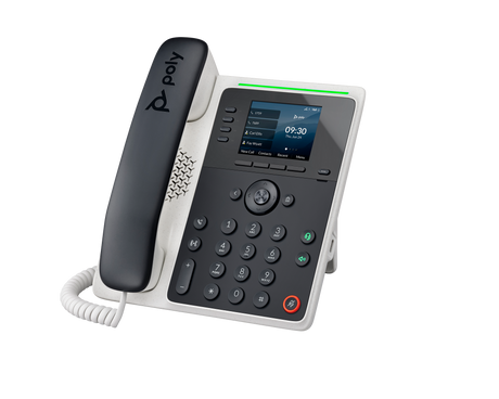 Poly Edge E220 IP Phone and PoE-enabled with Power Supply Poly Voice Poly