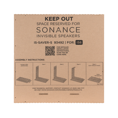 Sonance IS6 Space Saver – Small Invisible Series Pre-Construction Placeholder Speaker Accessories Sonance