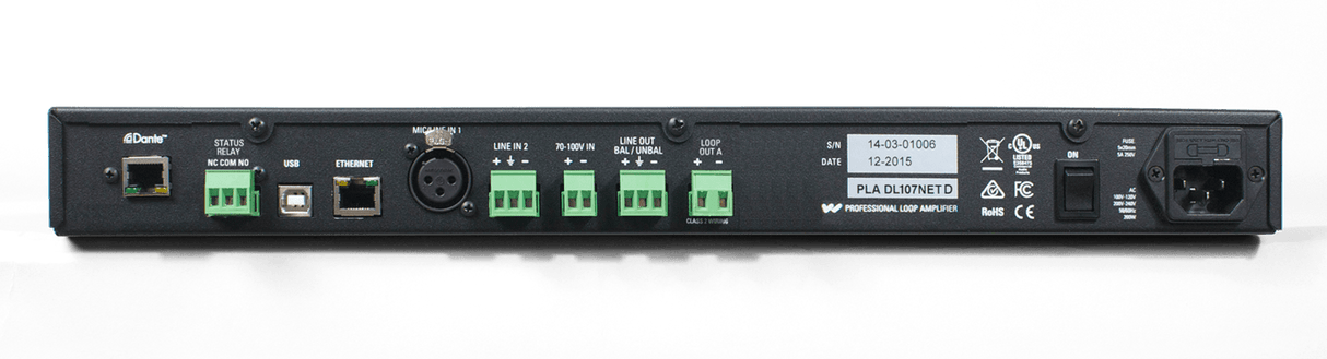 Williams AV DL107 NET D Networked Loop Amplifier with Dante