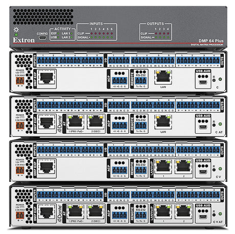 Extron DMP 64 Plus C V AT 6x4 Digital Matrix Processor w/ AEC, VoIP, & Dante Room Control Extron