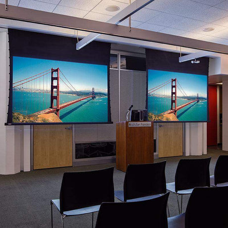 Draper Access V, 150", NTSC, Grey XH600V, 110 V, with LVC-IV Low Voltage Controller - 140019FBU - Creation Networks