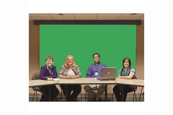 Draper Luma 2, 96" x 96", AV, Chroma Key Green Projector Screen - Creation Networks