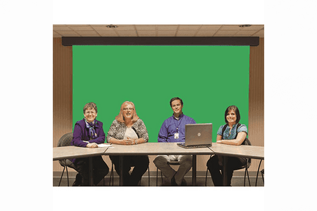 Draper Luma 2, 96" x 96", AV, Chroma Key Green Projector Screen - Creation Networks