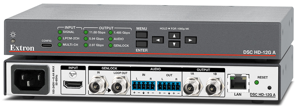 Extron DSC HD-12G A – HDMI to 12G-SDI Scaler with Stereo Audio 60-2060-01
