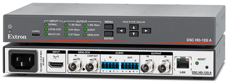 Extron DSC HD-12G A – HDMI to 12G-SDI Scaler with Stereo Audio AV Signal Converter Extron