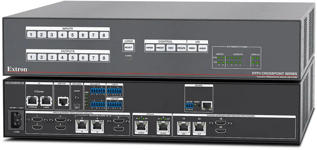 Extron Processor Extron DTP3 CrossPoint 622 IPCP A LL — 4K/60 Matrix Switcher ...