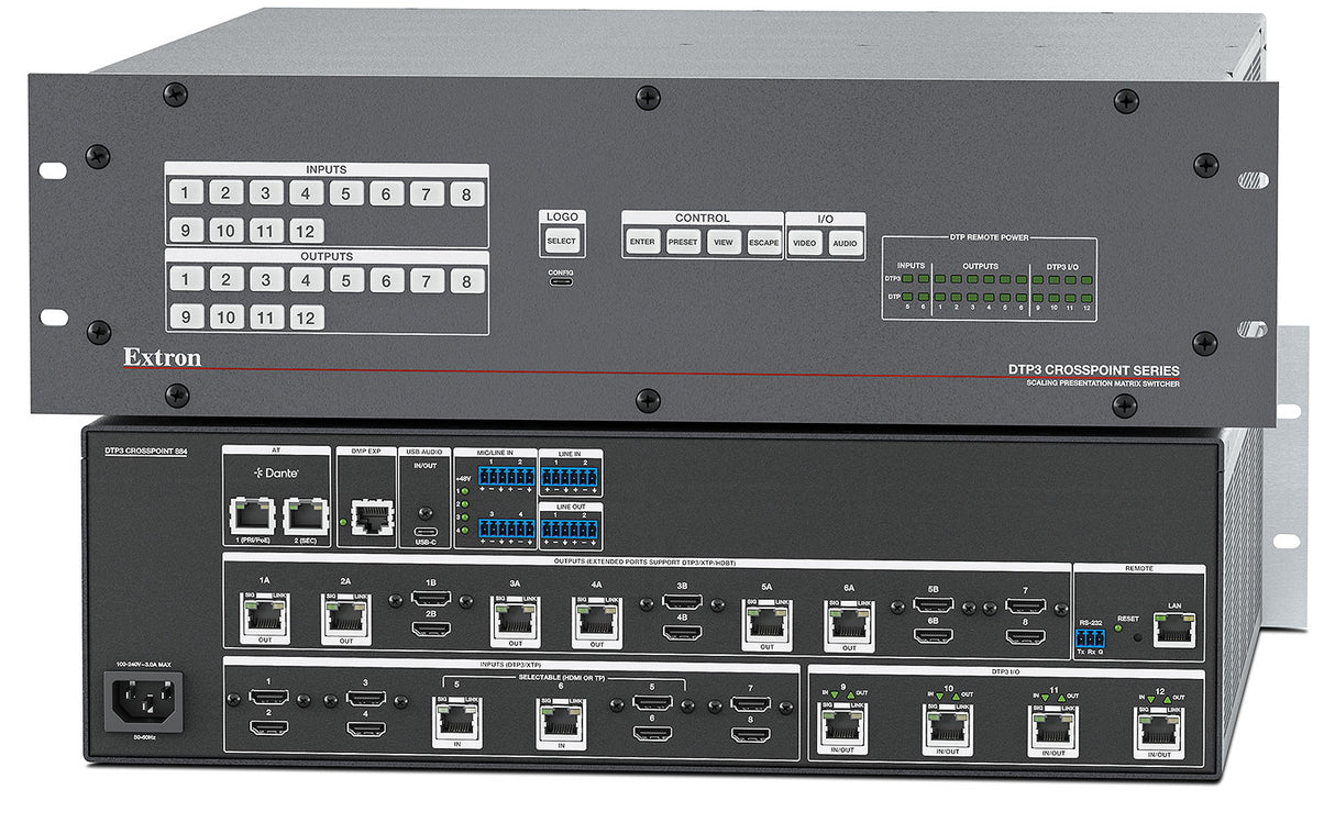 Extron DTP3 CrossPoint 884 IPCP A LL Control Processor and Amplifier, LL UI Upgrade