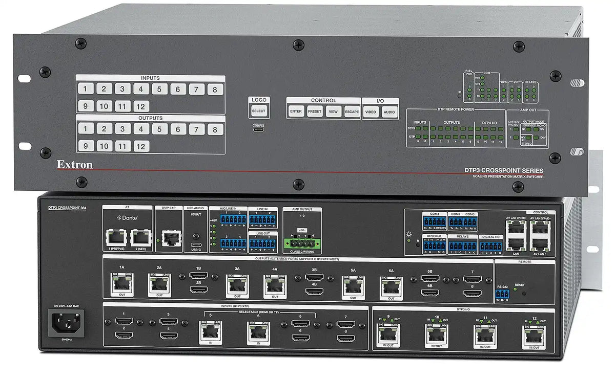Extron Processor Extron DTP3 CrossPoint 884 IPCP A — 200W Amp + Control Processor ...