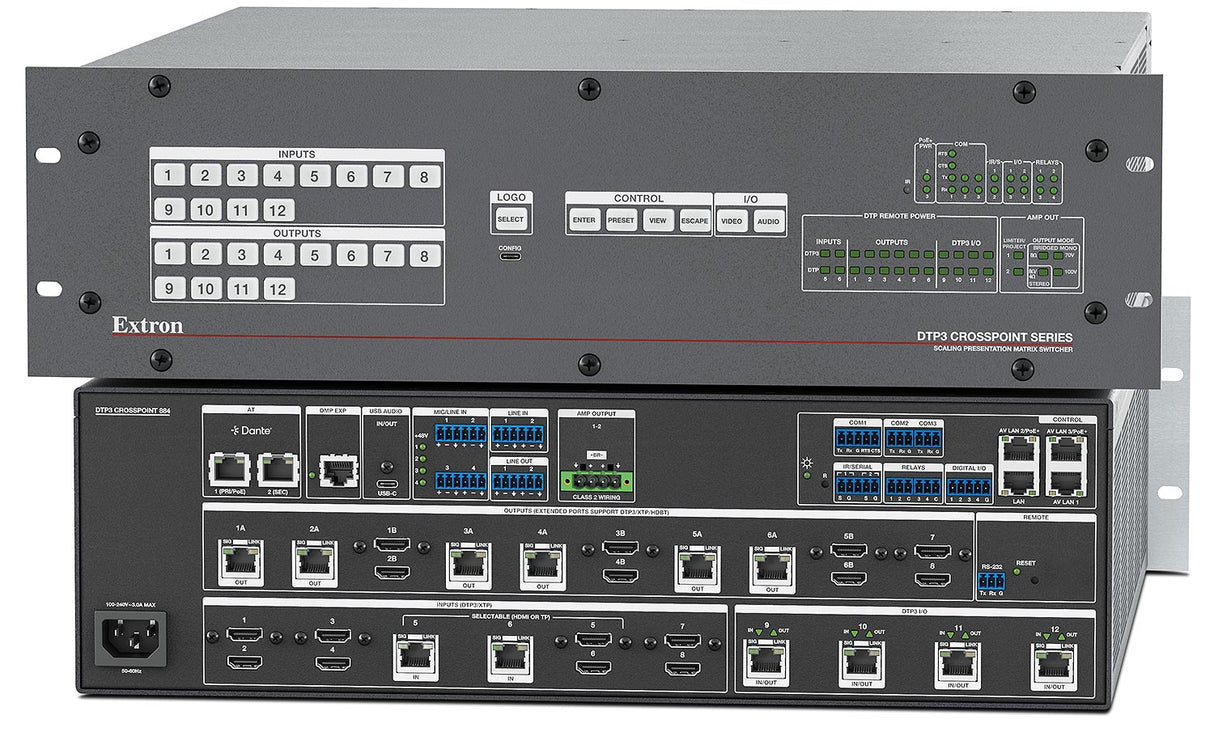 Extron DTP3 CrossPoint 884 IPCP A LL Control Processor and Amplifier, LL UI Upgrade
