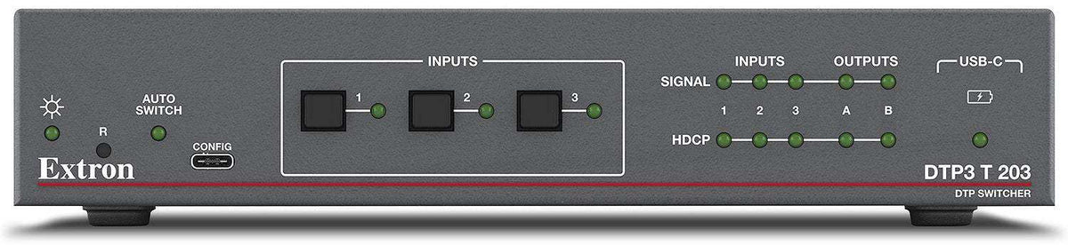 Extron In2004 Extron DTP3 T 203 Three Input 4K/60 Switcher with Integrated DTP3 Tran ...
