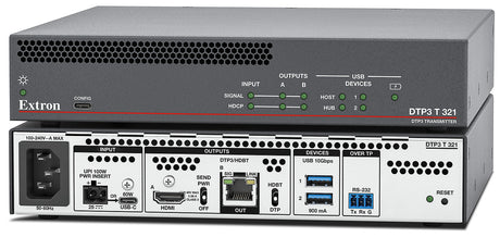 Extron DTP3 T 321 – 4K/60 USB-C DTP3 Transmitter with Power Video Transmitters Extron