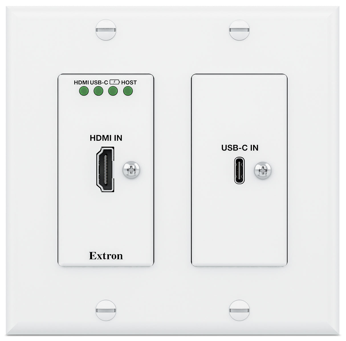 Extron DTP3 T 322 D – Two Input 4K/60 DTP3 Wallplate Transmitter, Black 60-2066-52