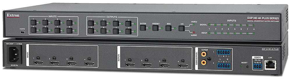 Extron DXP 84 HD 4K PLUS 8x4 4K/60 HDMI Matrix Switcher – Creation