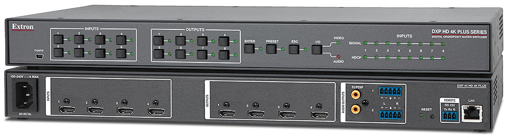 Extron DXP 84 HD 4K PLUS 8x4 4K/60 HDMI with 2 Audio Outputs