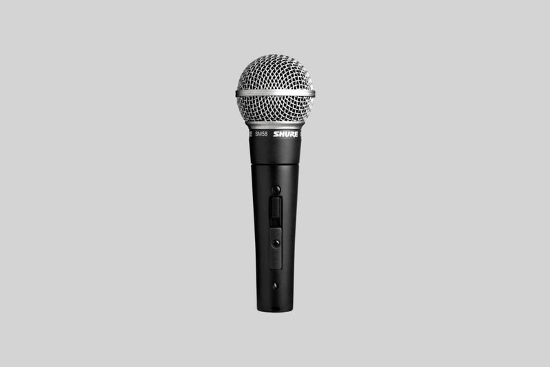 Shure Dynamic Microphone, Cardioid, Dark Grey, 3-pin XLR connector,  No Cable included, With On/Off Switch - SM58S