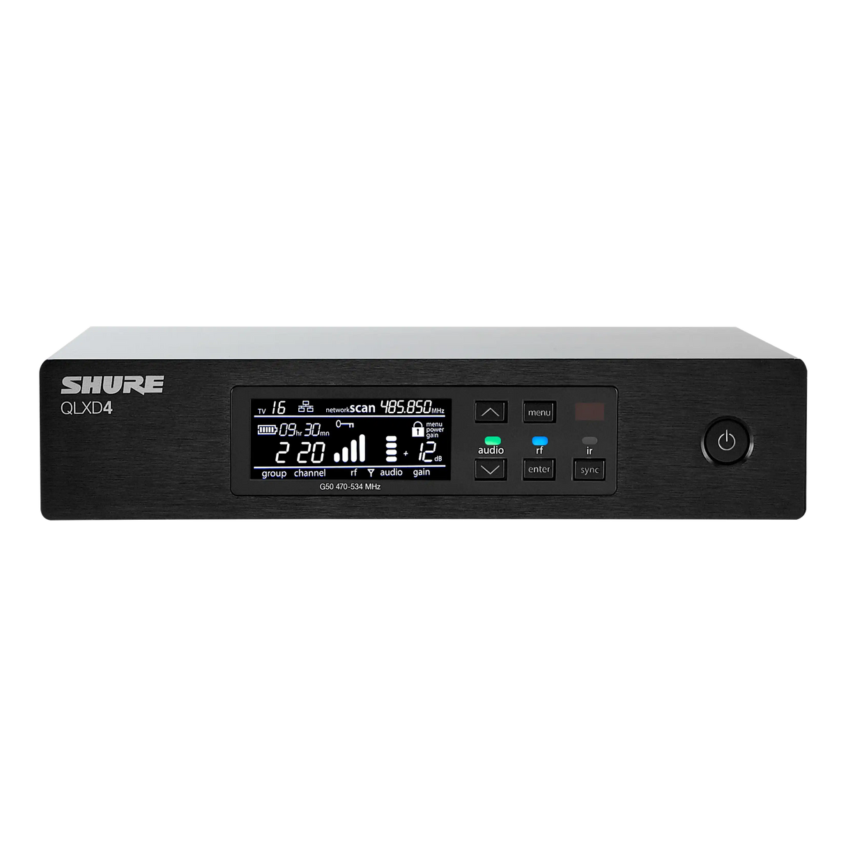 Shure QLXD4 Series Single-Channel Digital Half-Rack Wireless Mic Receiver Microphones Shure