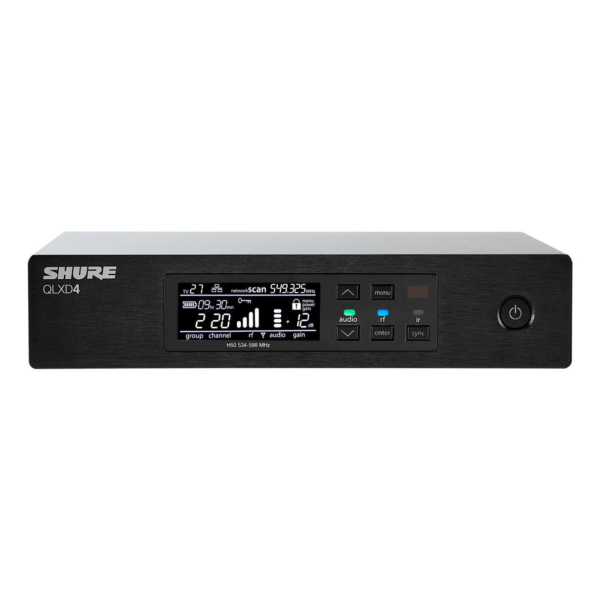 Shure QLXD4 Series Single-Channel Digital Half-Rack Wireless Mic Receiver Microphones Shure