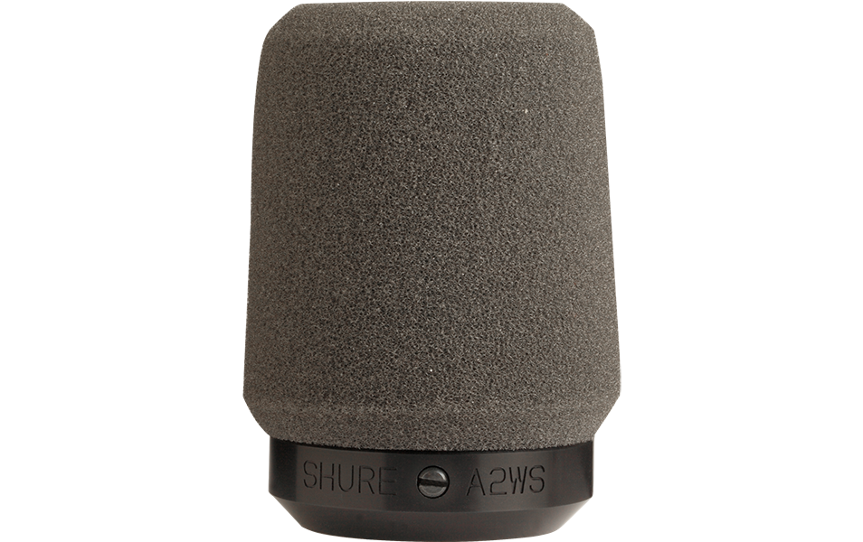 Shure A2WS-GRA Gray Locking Foam Windscreen for 545 Series, SM57 Microphones Shure