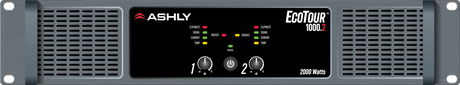 ASHLY ECOTOUR 1000.2 High-Efficiency Touring Power Amplifier 2 x 1000W @ 2/4 Ohms & 70V, 500W @ 8 Ohms Amplifiers Ashly