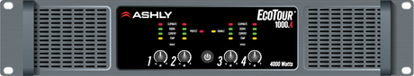 ASHLY ECOTOUR 1000.4 High-Efficiency Touring Power Amplifier 4 x 1000W @ 2/4 Ohms & 70V, 500W @ 8 Ohms Amplifiers Ashly