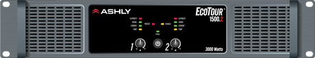 ASHLY ECOTOUR 1500.2 High-Efficiency Touring Power Amplifier 2 x 1500W @ 2/4 Ohms & 70V, 750W @ 8 Ohms Amplifiers Ashly
