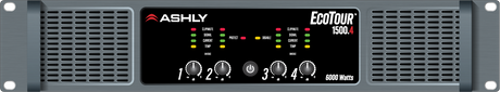 ASHLY ECOTOUR 1500.4 High-Efficiency Touring Power Amplifier 4 x 1500W @ 2/4 Ohms & 70V, 750W @ 8 Ohms Amplifiers Ashly